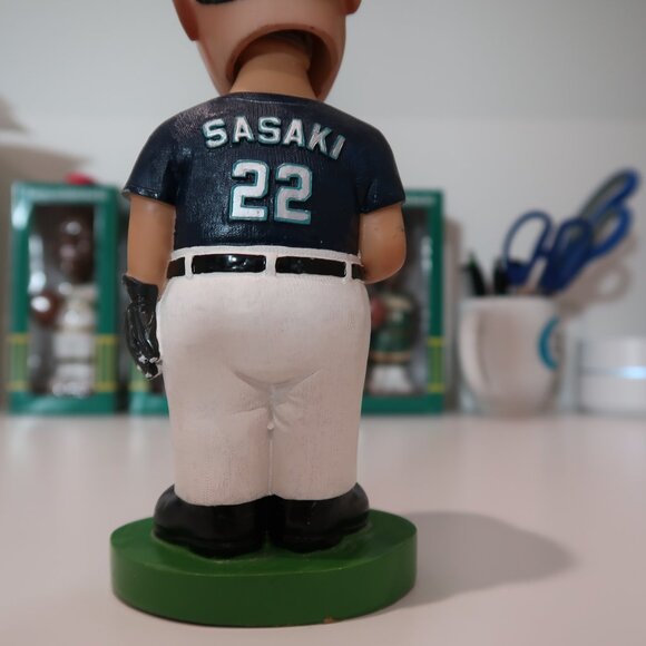 Kazuhiro Sasaki2001 Hand Painted Bobble Head Seattle Mariners MLB NO BOX - Picture 7 of 11